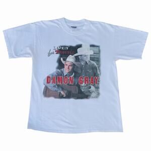 VTG Y2K Nashville Broken Bow Records Damon Gray Nashville Country Music Shirt Lg